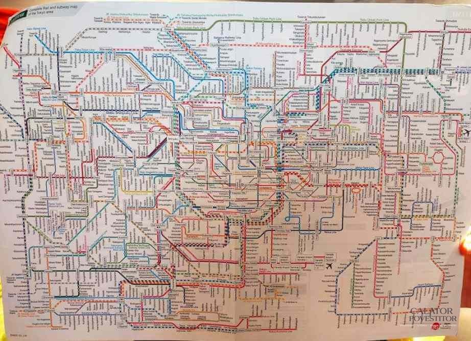 cu trenul si metroul prin Japonia