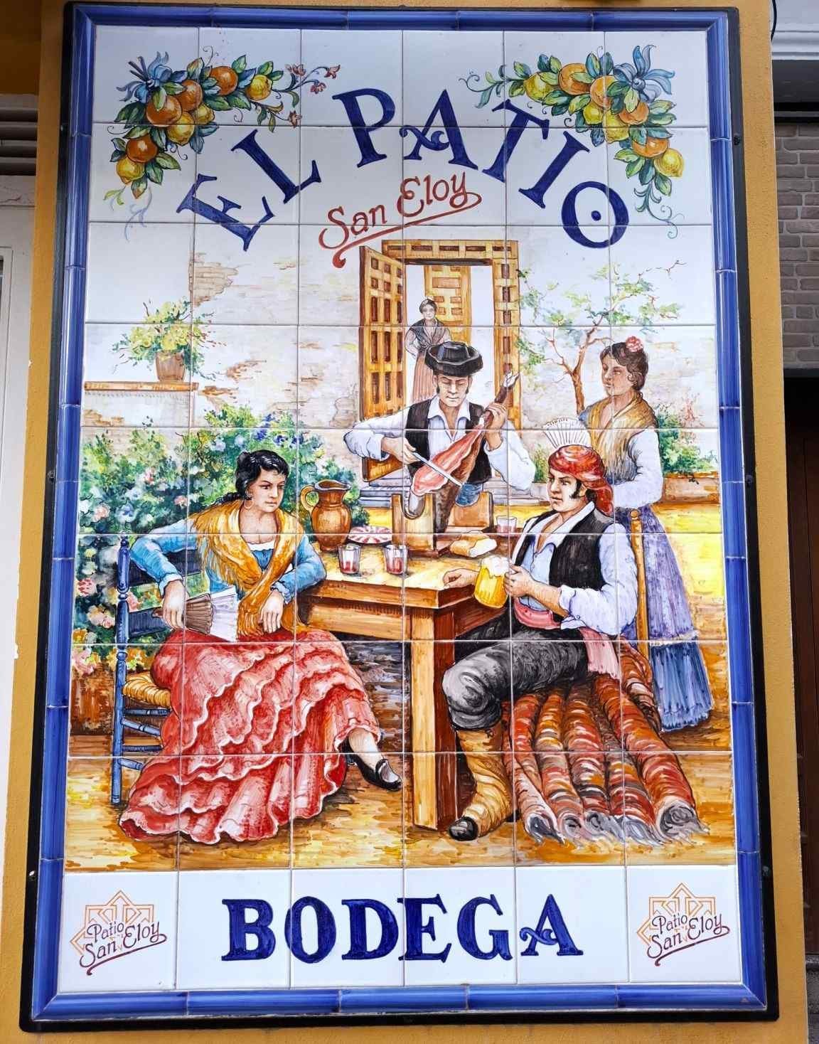 panou ceramic azulejos patio san eloy